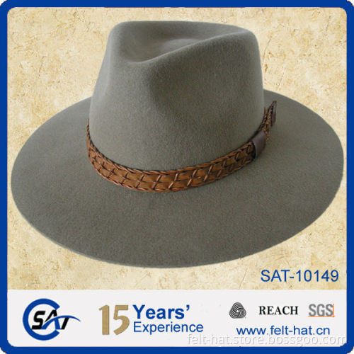 2014 high quality pure wool felt wide brim winter hat